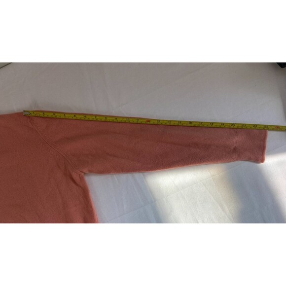 Lyle & Scott Sweater Womens Size 40 Peach Mock Neck Lambswool Made in Scotland - Picture 10 of 11